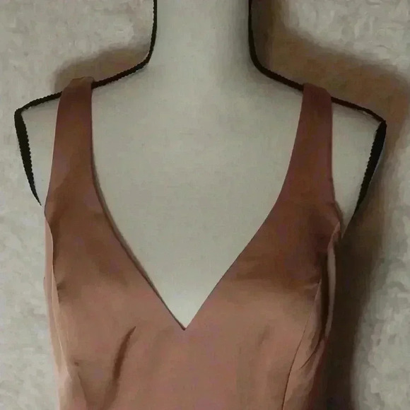 AZAZIE JESS Stretch Satin Maxi Dress Floor Length English Rose Size A12 - Picture 5 of 10